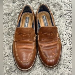 Aston Grey Collection Jeran Mens Size 8.5 Brown Genuine Leather Loafers